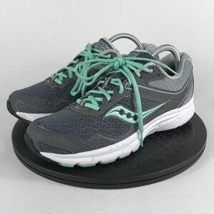 Saucony Grid Cohesion 10 Gray/Green Running Shoes S15333-3 Women’s Size 9.5